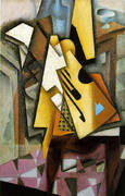 Guitar on a Chair 1913 By Juan Gris