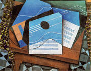 Guitar on a Table 1915 By Juan Gris
