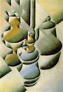 Still Life with Oil Lamp c1911 By Juan Gris