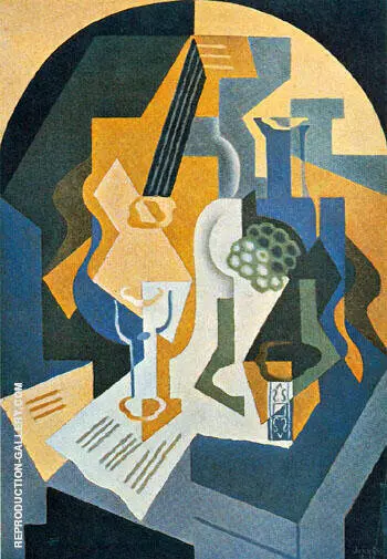 Still Life with Fruit Dish and Mandolin 1919 By Juan Gris