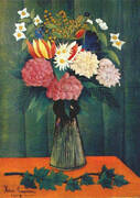 Flowers in a Vase 1909 By Henri Rousseau