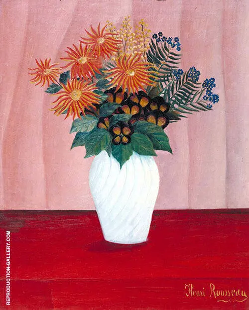Bouquet of flowers c1909 By Henri Rousseau