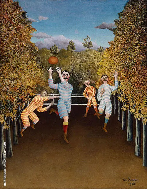 The Football Players 1908 By Henri Rousseau