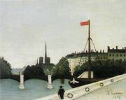 View of the Ile Saint Louis seen from the Quai Henri IV 1901 By Henri Rousseau