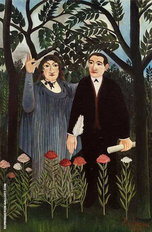 The Muse Inspiring the Poet 1909 By Henri Rousseau