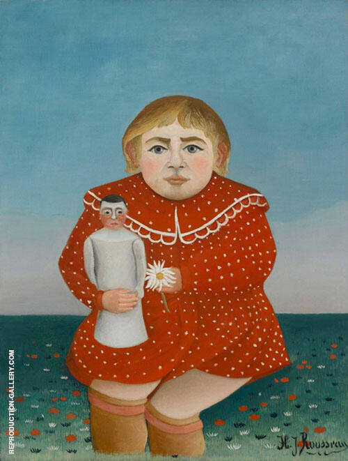 Child with a Doll by Henri Rousseau | Oil Painting Reproduction