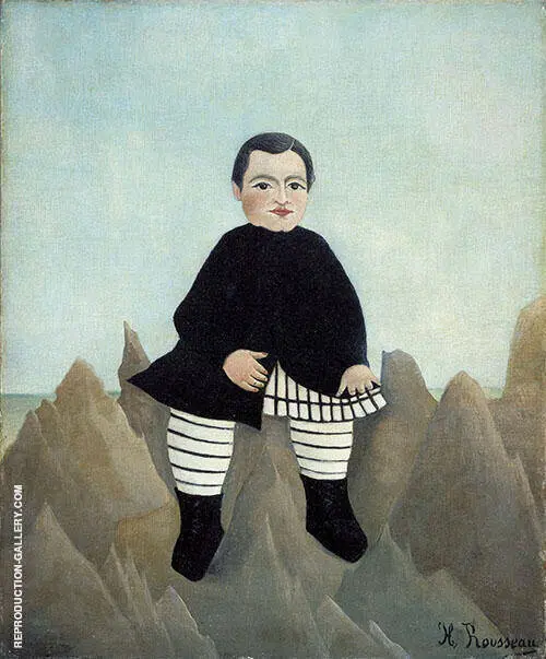Boy on the Rocks 1897 By Henri Rousseau
