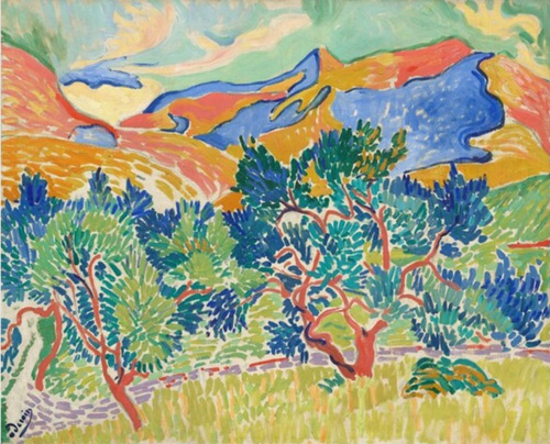 Mountains Collioure 1905 by Andre Derain | Oil Painting Reproduction