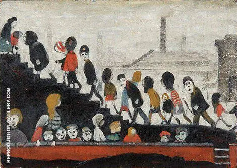 Children on the Steps By L-S-Lowry