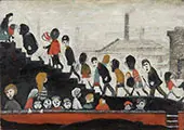 Children on the Steps By L-S-Lowry