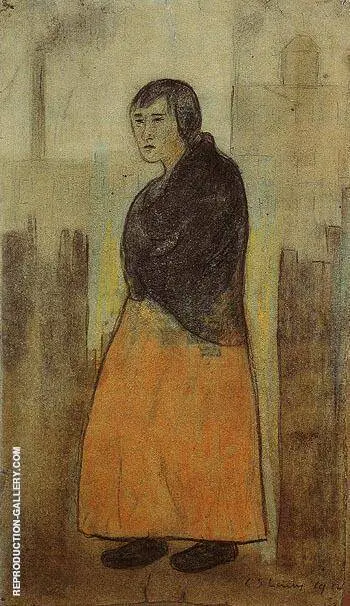 Mill Worker 1912 By L-S-Lowry