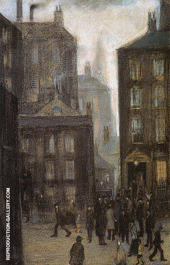 The Lodging House 1921 by L-S-Lowry | Oil Painting Reproduction