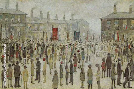 The Procession 1927 By L-S-Lowry