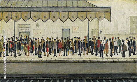 Railway Platform 1953 By L-S-Lowry