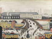 Manchester Exchange Railway Station (Station Approach) By L-S-Lowry