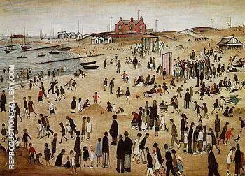 July the Seaside 1943 By L-S-Lowry