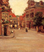 The Red Roofs of Holland aka A Street in Holland 1903 By William Merritt Chase