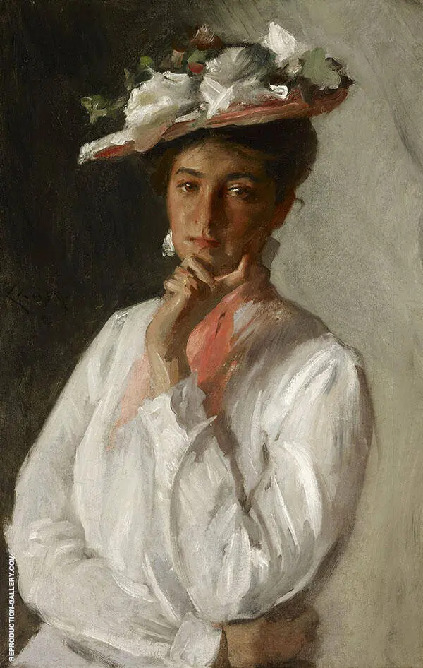 The Woman in White By William Merritt Chase