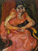 Woman in Pink 1924 By Chaim Soutine