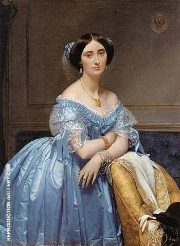 Portrait Of The Princesse De Broglie By Jean Auguste Dominique Ingres