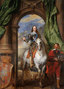 Charles I on Horseback with Monsieur de St Antoine 1633 By Van Dyck