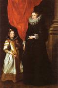 Geronima Sale Brignole and her Daughter By Van Dyck