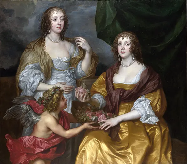 Dorothy Savage Viscountess of Andover and her Sister By Van Dyck
