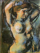 Nude with Upraised Arms 1906 By George Rouault