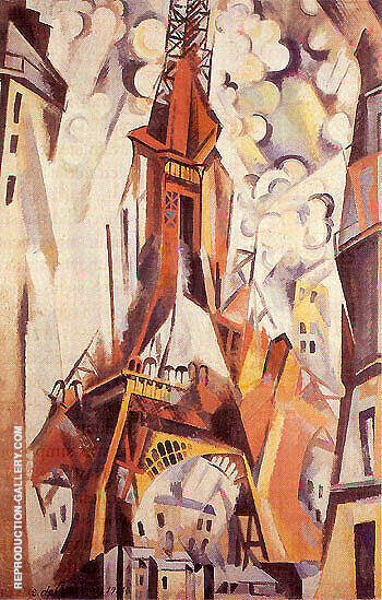 Eiffel Tower c1910 by Robert Delaunay | Oil Painting Reproduction