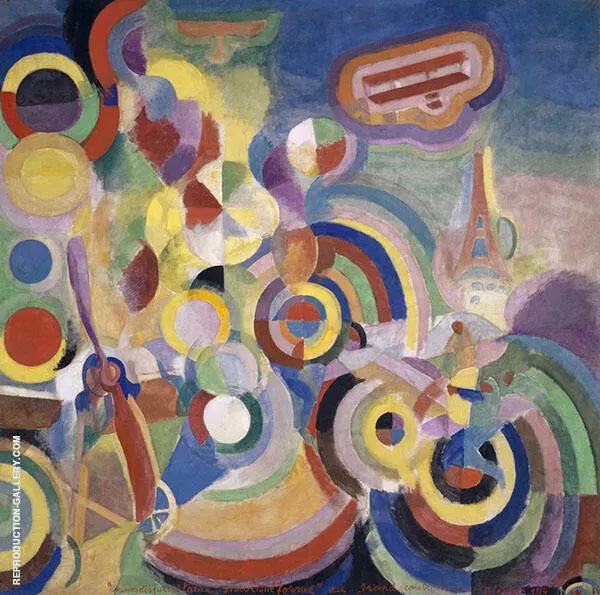 Hommage a Bleriot 1914 By Robert Delaunay