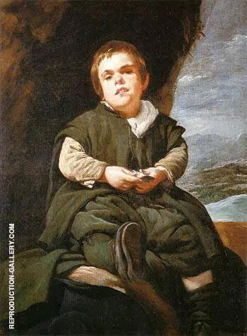 The Dwarf Francisco Lezcano EI Nino de Vallecas 1643 By Diego Velazquez