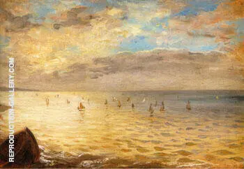 The Sea from the Heights of Dieppe 1852 By Eugene Delacroix