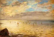 The Sea from the Heights of Dieppe 1852 By Eugene Delacroix