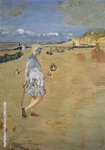 Annette on the Beach at Villerville 1910 By Edouard Vuillard