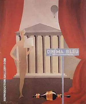 The Blue Cinema, 1925 By Rene Magritte