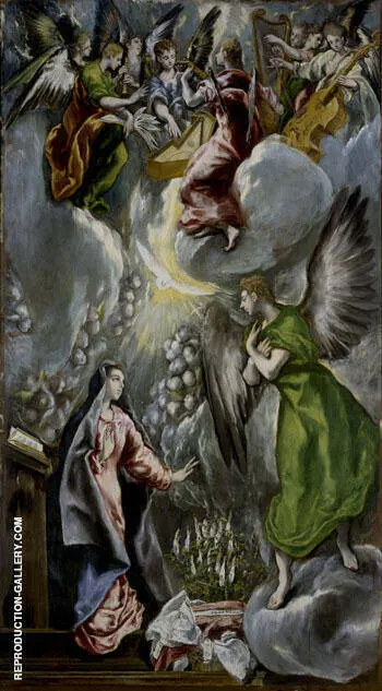 Annunciation c1596 By El Greco
