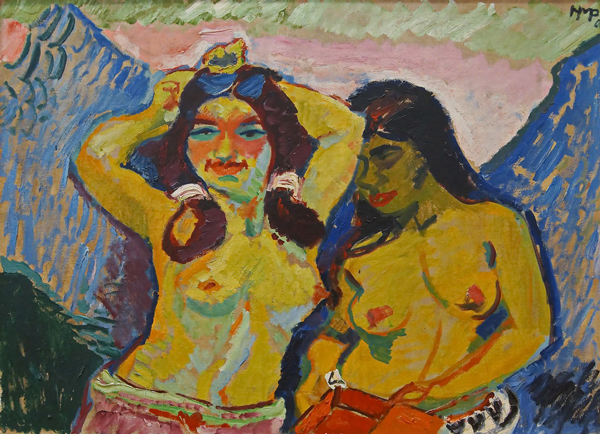 Two Girls 1909 by Max Pechstein | Oil Painting Reproduction
