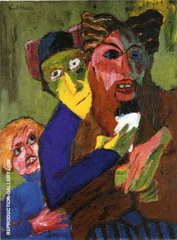 Excited People 1913 By Emil Nolde