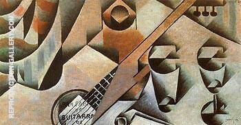 Guitar and Glasses by Juan Gris | Oil Painting Reproduction
