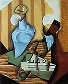 Still Life with Bottle and Glass 1914 By Juan Gris