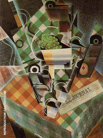 Still Life with Checkered Table Cloth 1915 | Oil Painting Reproduction