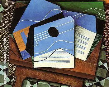 Guitar on the Table 1915 By Juan Gris