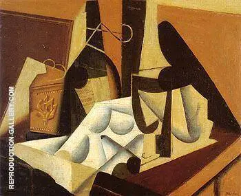 Still Life with White Tablecloth 1916 By Juan Gris