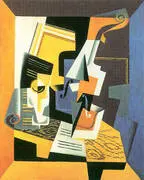 Violin and Glass 1918 By Juan Gris
