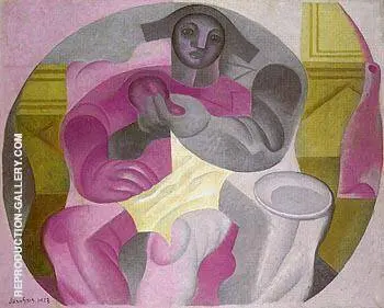 Seated Harlequin 1923 By Juan Gris