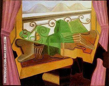 Open Window with Hills 1923 By Juan Gris