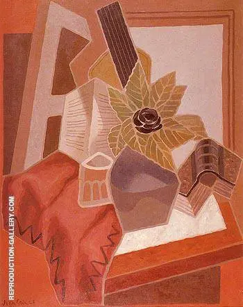 The Flower on the Table 1925 By Juan Gris