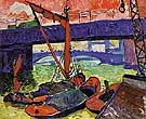 Barges on the Thames Cannon Steet Bridge 1906 By Andre Derain