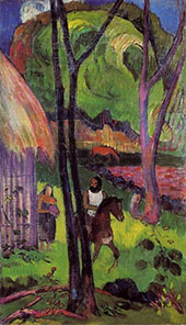 Cavalier Devant la Case 1902 By Paul Gauguin