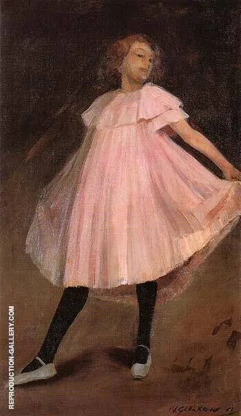 Dancer in Pink Dress 1902 By William Glackens
